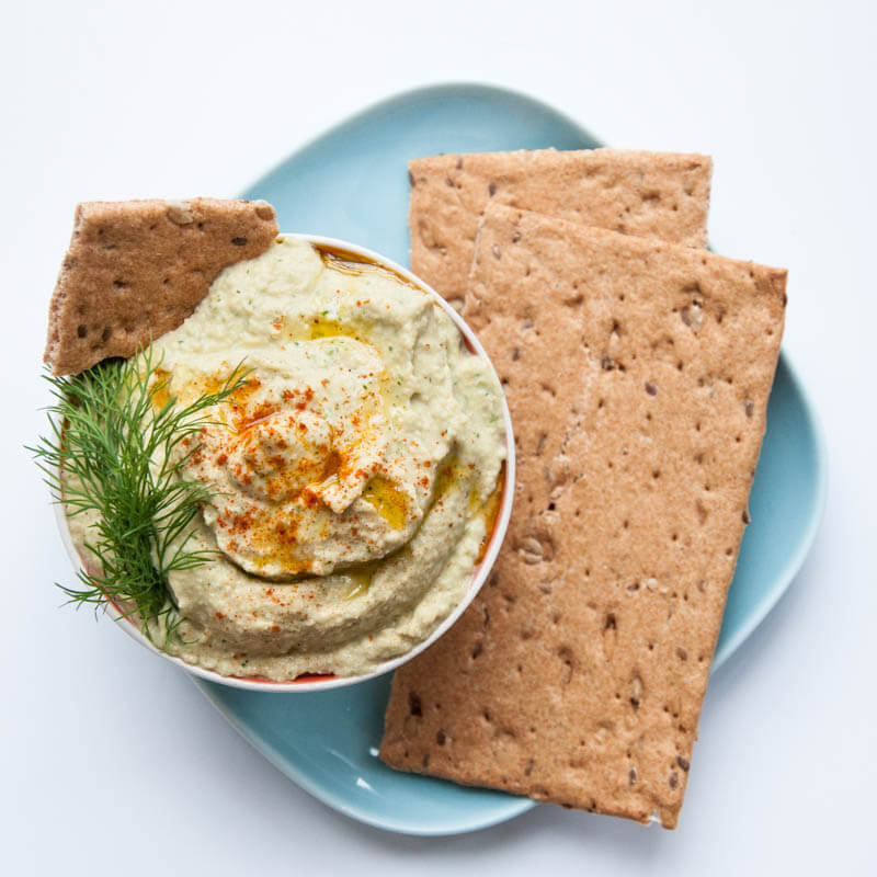 Low calorie Cucumber Hummus Recipe with Dill - Vegan Family Recipes