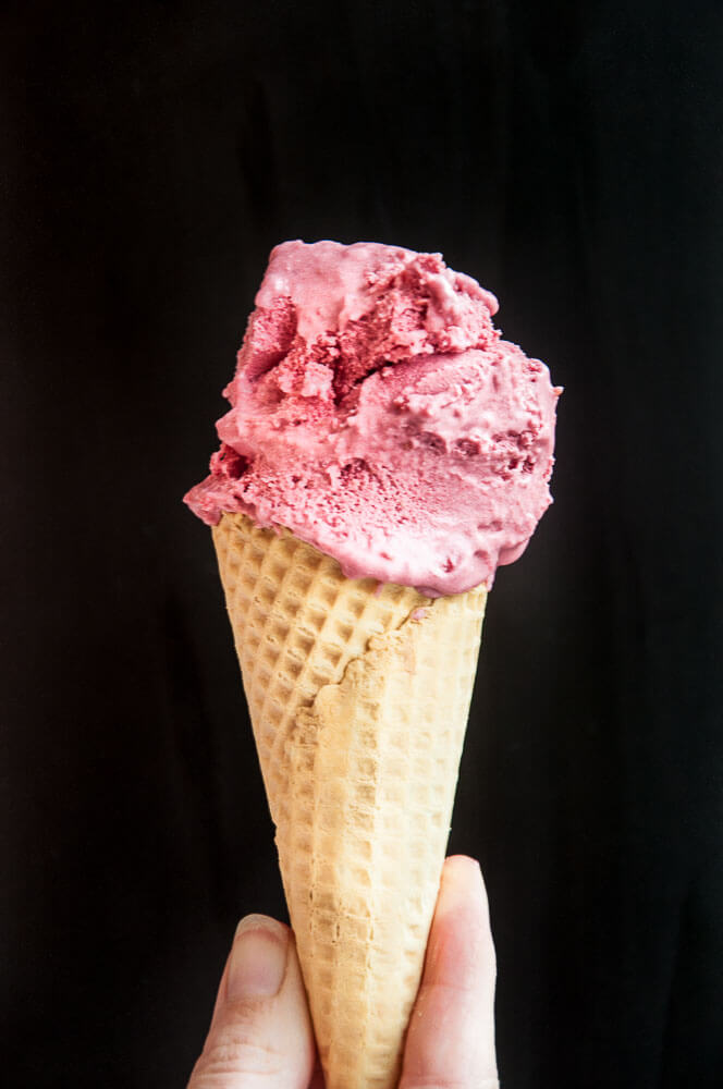 RASPBERRY COCONUT ICE CREAM (by VeganFamilyRecipes.com)