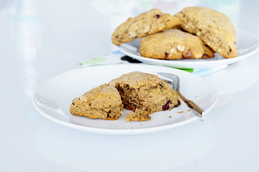 Whole Wheat Chocolate Walnut Scones Recipe - Vegan Family Recipes