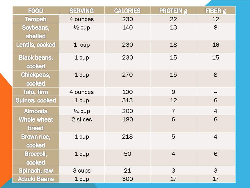 Tempeh nutrition protein grams