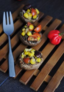 Grilled Easy Stuffed Mushrooms Mexican - Vegan Family Recipes