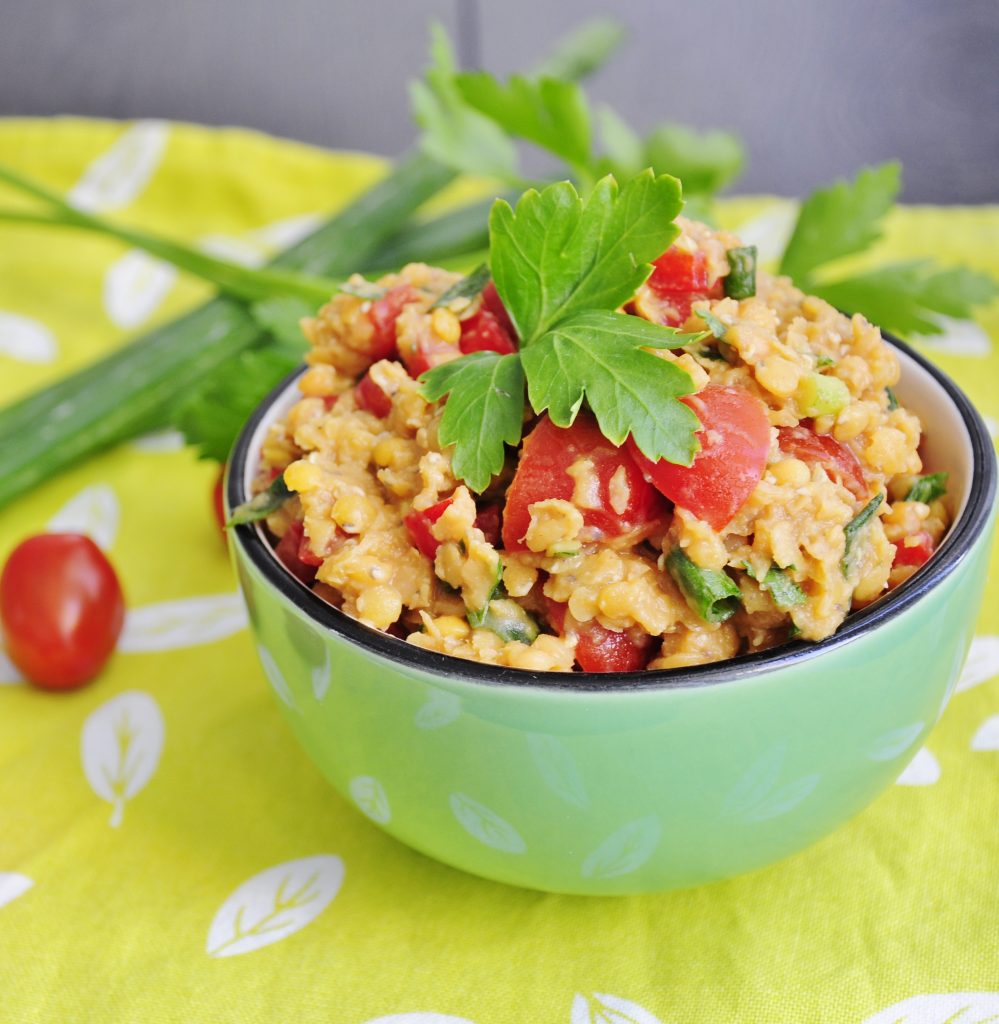 Easy Red Lentil Salad Recipe - Vegan Family Recipes #vegan #gf #glutenfree