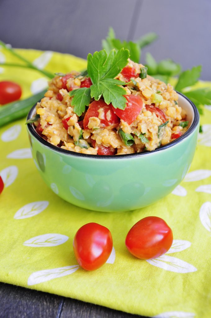 Cold Red Lentil Salad Recipe - Vegan Family Recipes #healthy #vegan #gf