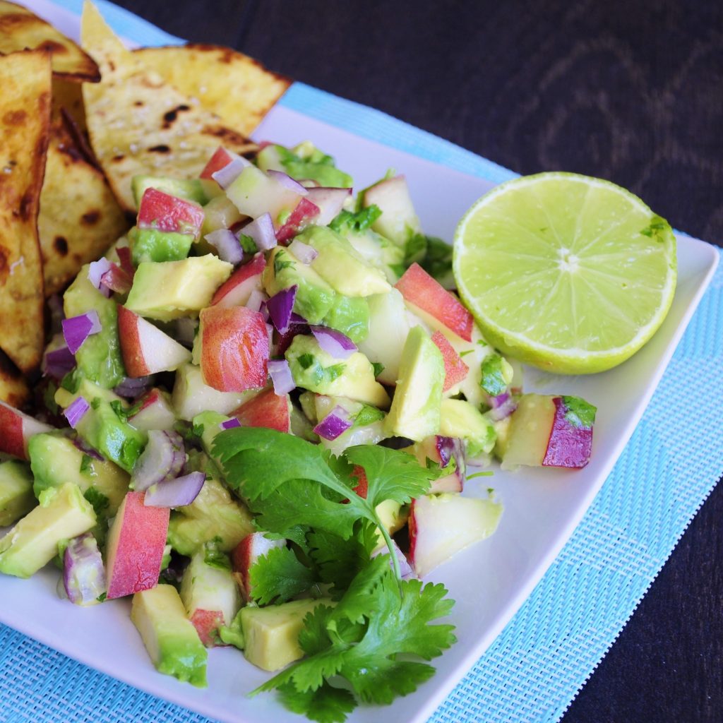 Avocado Peach Salsa Recipe - Vegan Family Recipes