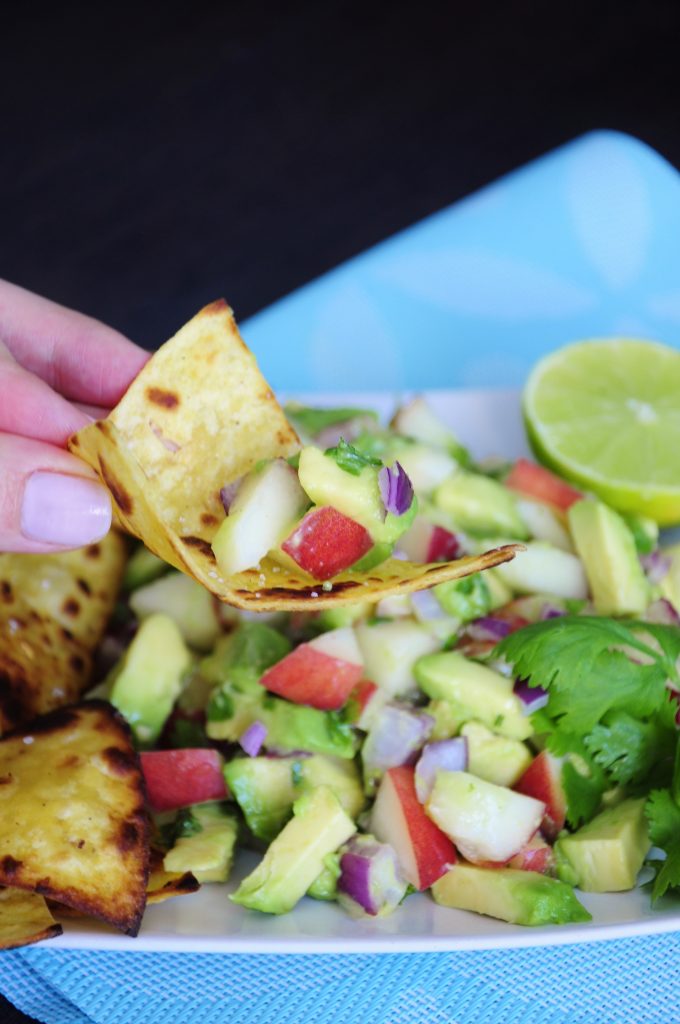 Avocado Peach Salsa Recipe -. Vegan Family Recipes