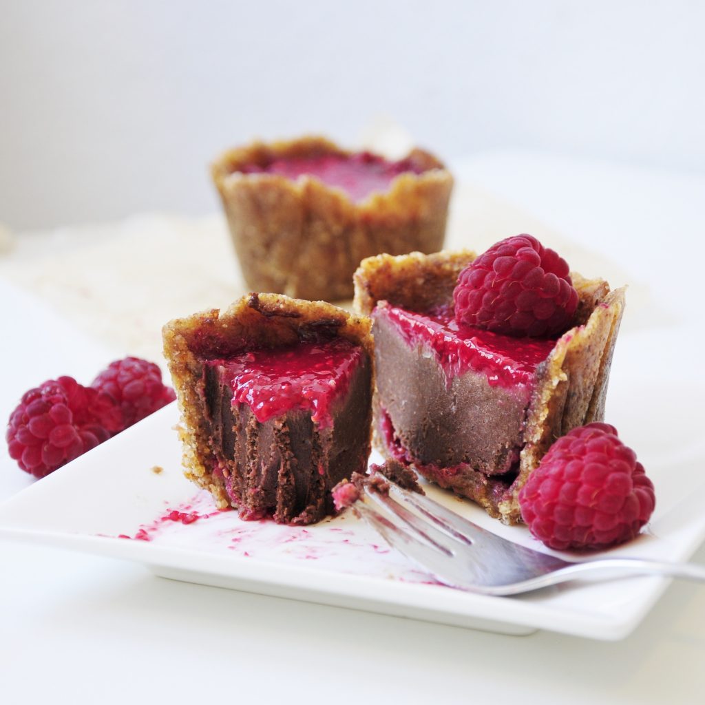 Vegan Gluten free Mini Raspberry Chocolate Cake Recipe - Vegan Valentine's Day Recipes