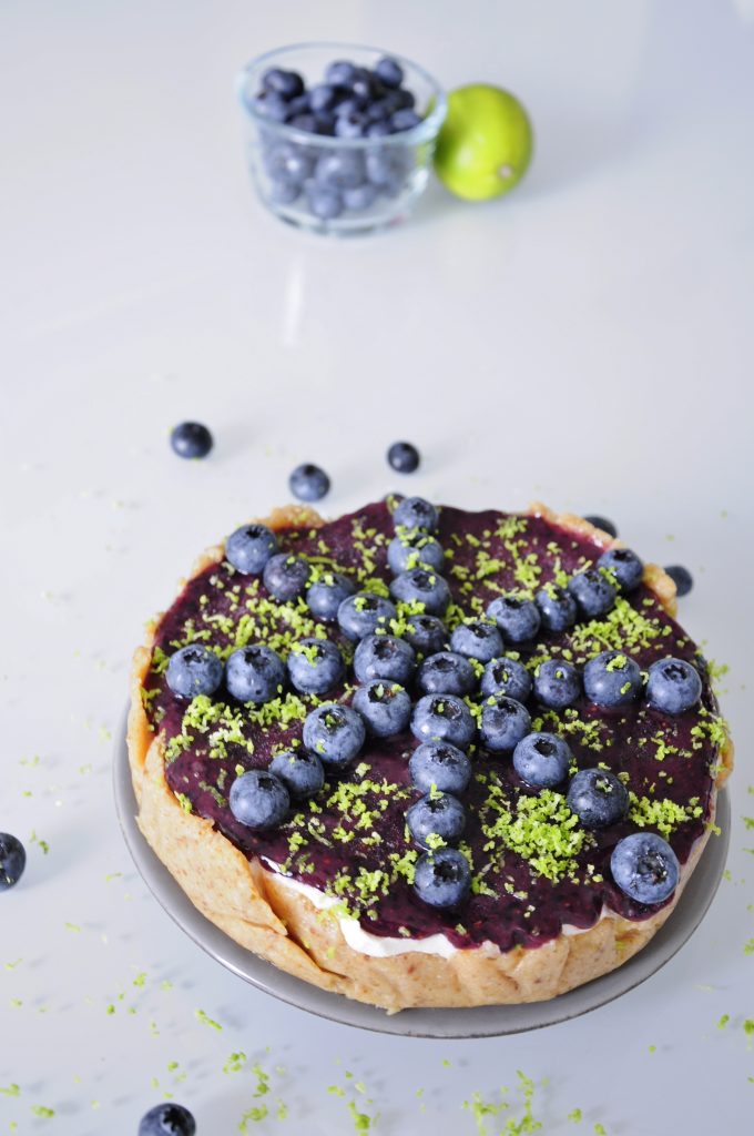 Raw Vegan Cheesecake Recipe with Blueberry and Lime - Vegan Family Recipes