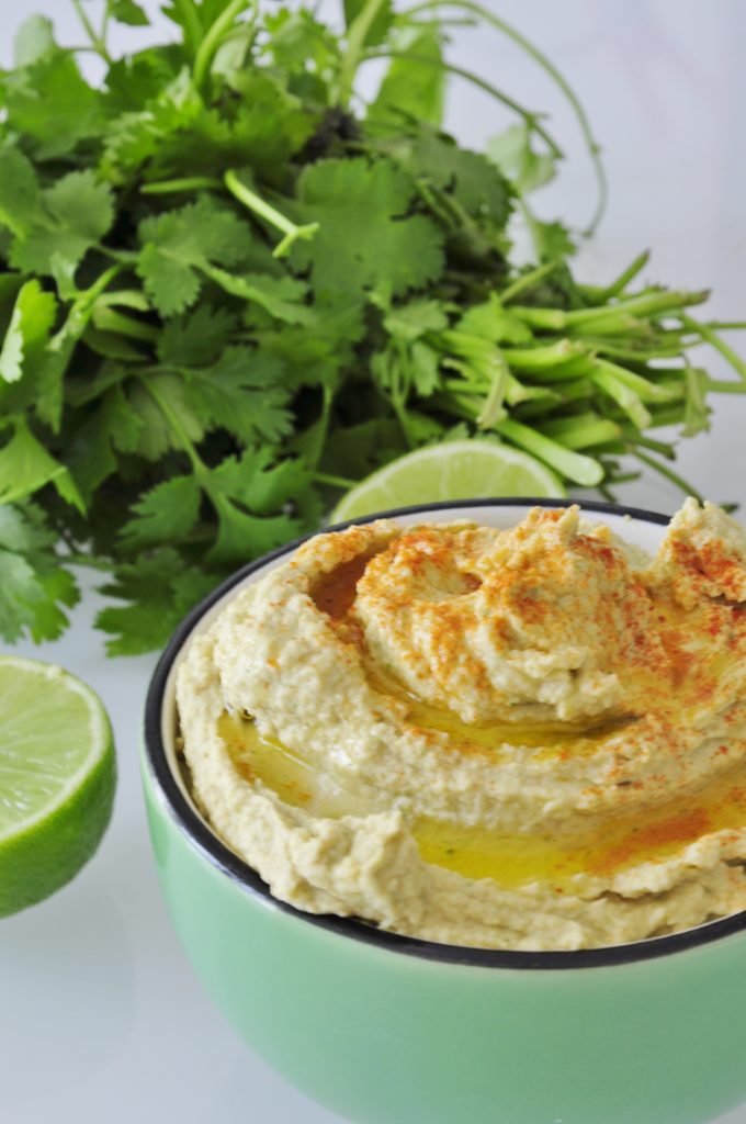 Cilantro Hummus Recipe - Vegan Family Recipes