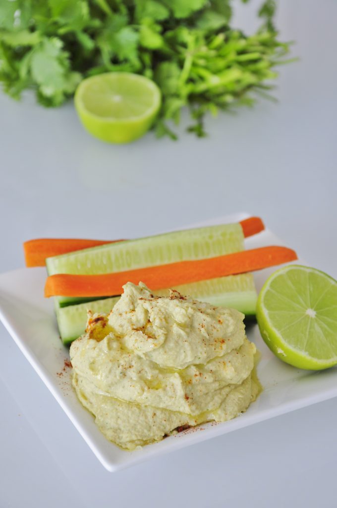 Lime Cilantro Hummus Dip Recipe - Vegan Family Recipes