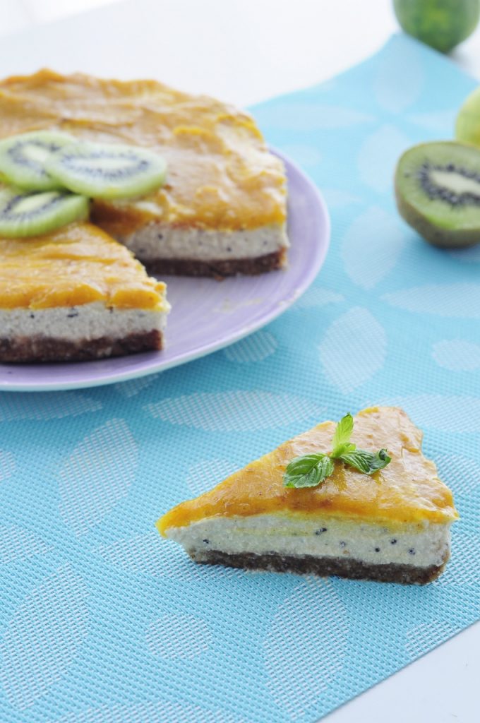 Kiwi Mango Cheesecake Recipe - Vegan Family Recipes