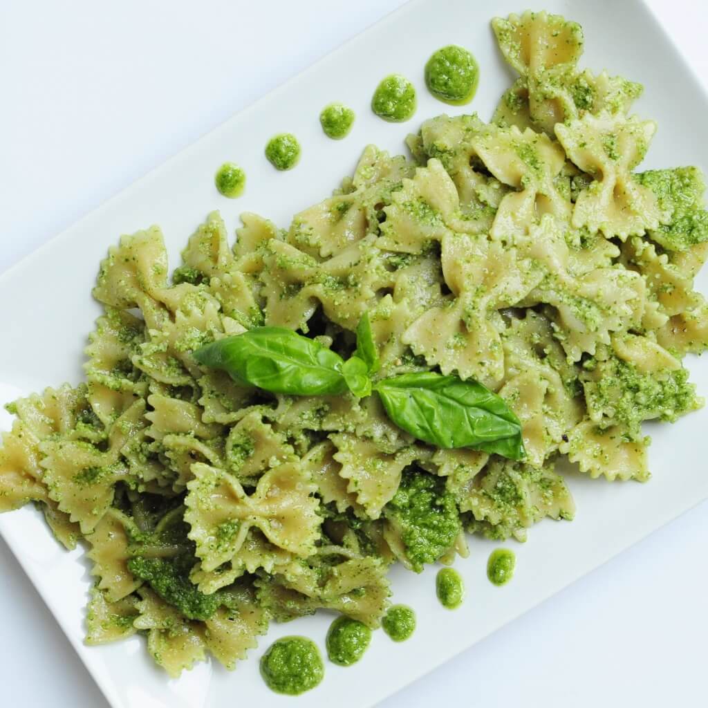 Healthy Cilantro Pesto with Basil Recipe - Vegan Family Recipes