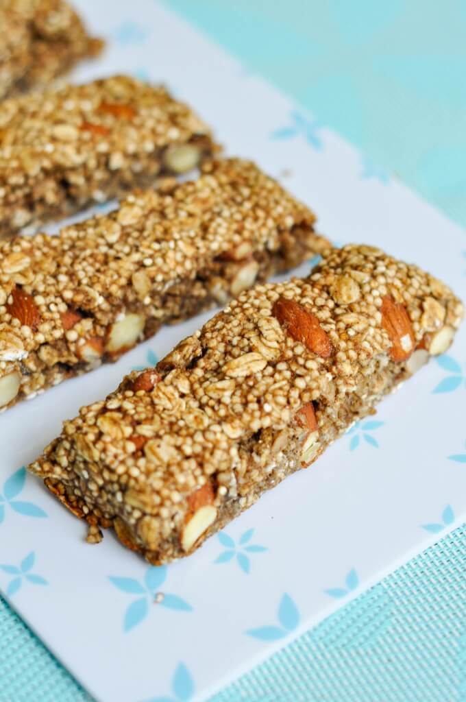 Puffed Quinoa Oat Bars Recipe - Vegan Family Recipes