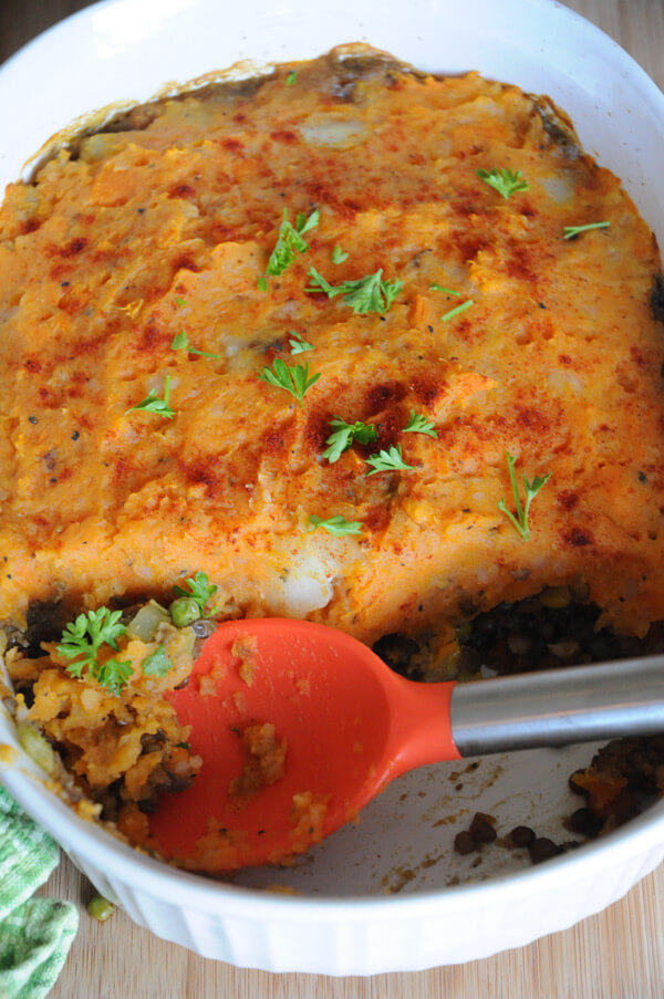 Vegan Shepherds Pie Recipe with Sweet Potato