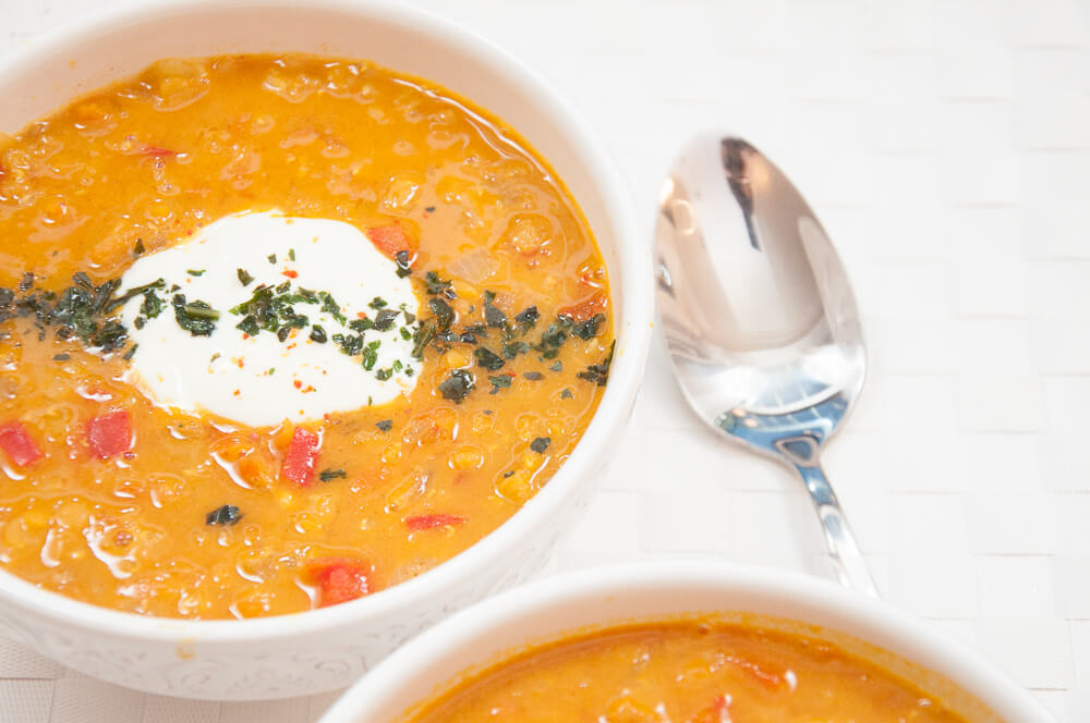 Red Lentil Curry Soup Recipe - Vegan Family Recipes