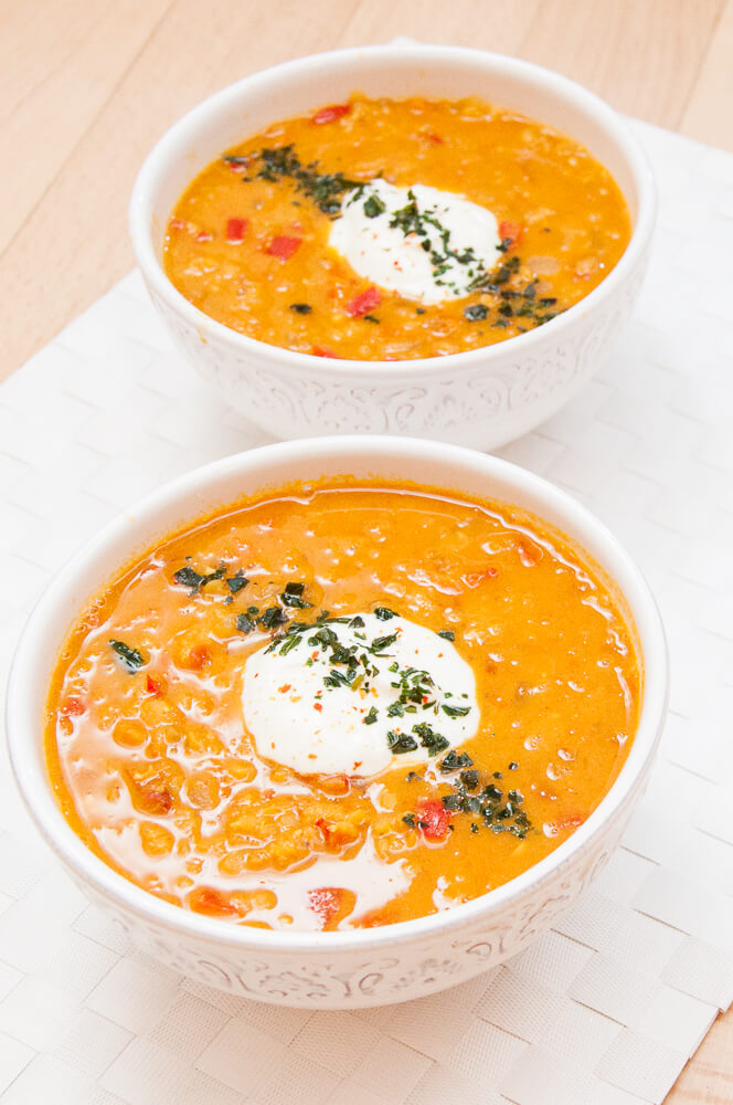 Red Lentil Soup with Carrots - Vegan Family Recipes