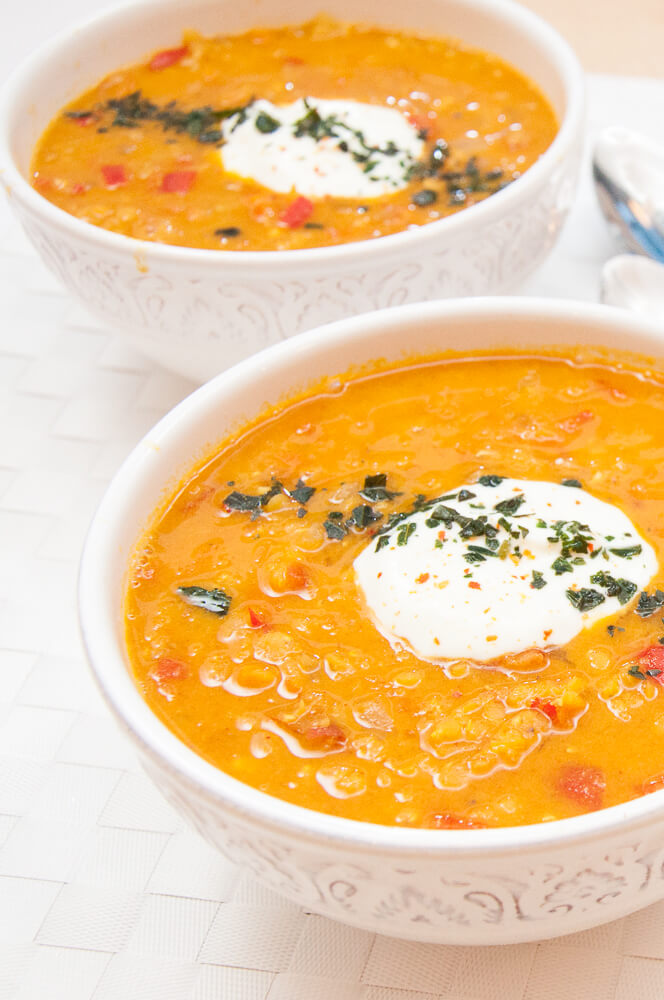 Healthy Red Lentil Carrot Soup Recipe - Vegan Family Recipes