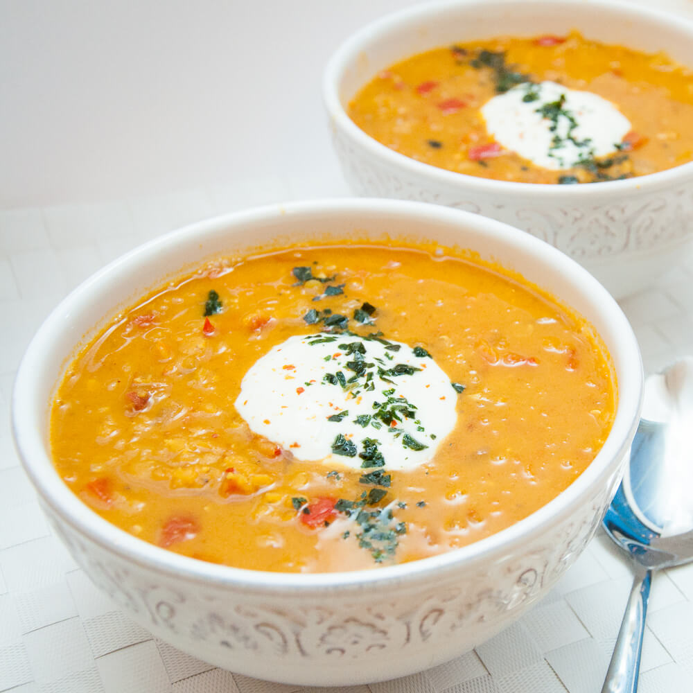 Curried Red Lentil Soup Carrots - Vegan Family Recipes