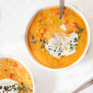 Red Lentil Carrot Soup with Red Curry Paste - Vegan Family Recipes