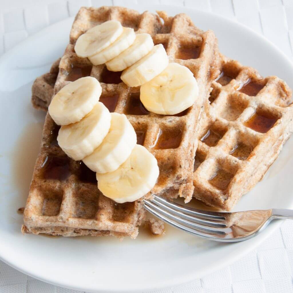 Pumpkin Waffles Recipe (healthy, dairy free and whole wheat)