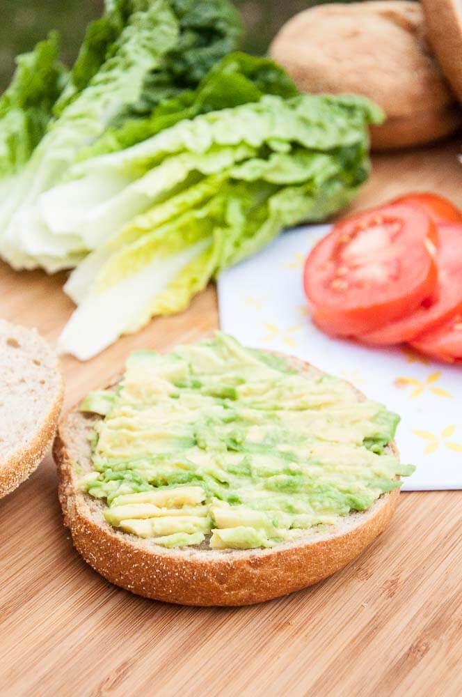 Smashed Avocado on Burger Recipe - Vegan Family Recipes