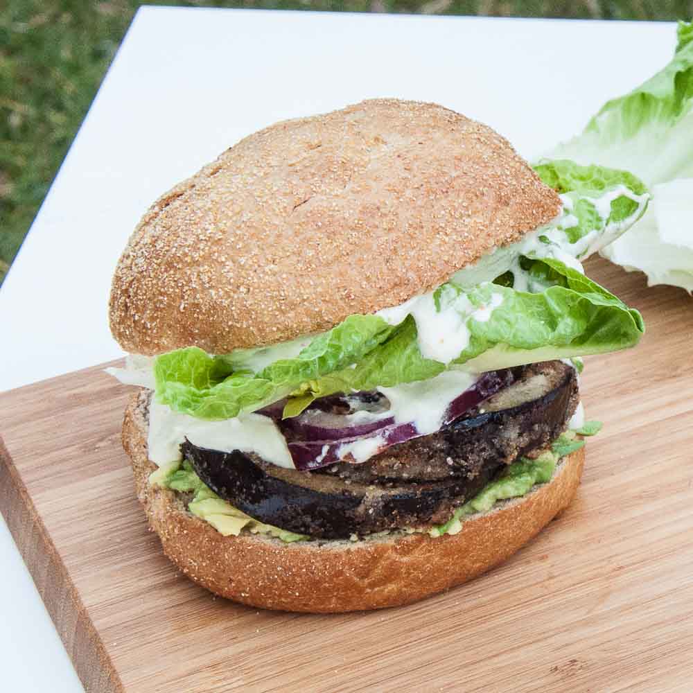 Healthy Eggplant Burger Recipe - Vegan Family Recipes