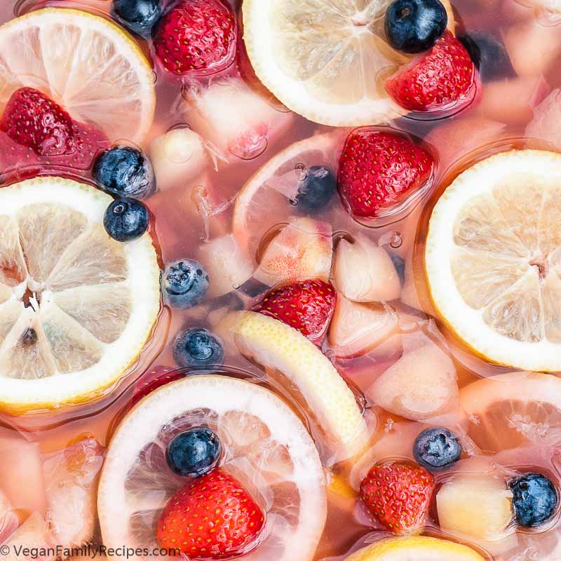 White Peach Sangria White Wine Recipe - Vegan Family Recipes