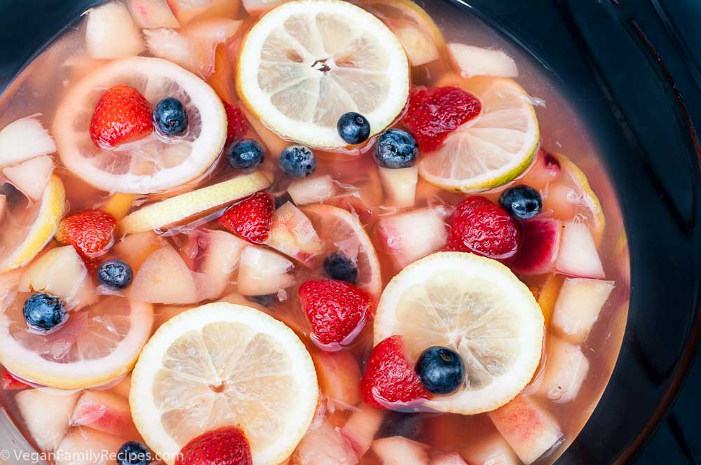 White peach Sangria Recipe - Vegan Family Recipes