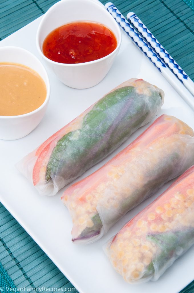 how to roll spring rolls - vegan family recipes