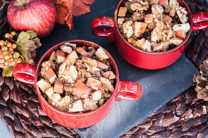 Apple Walnut Quinoa Breakfast Bowl Recipe - Vegan Family Recipes