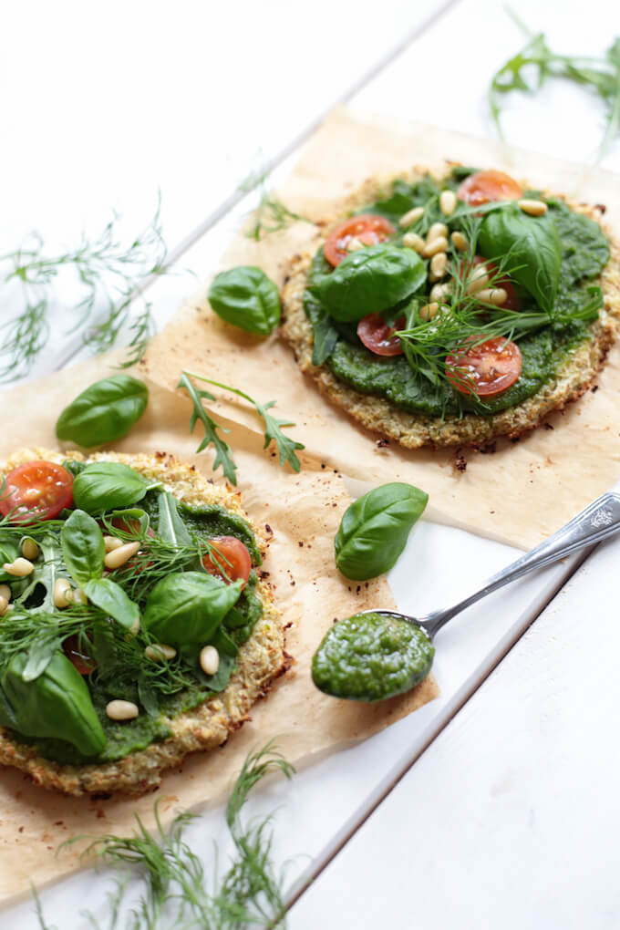 Mini Cauliflower Pizza - Best Vegan Pizza Recipes