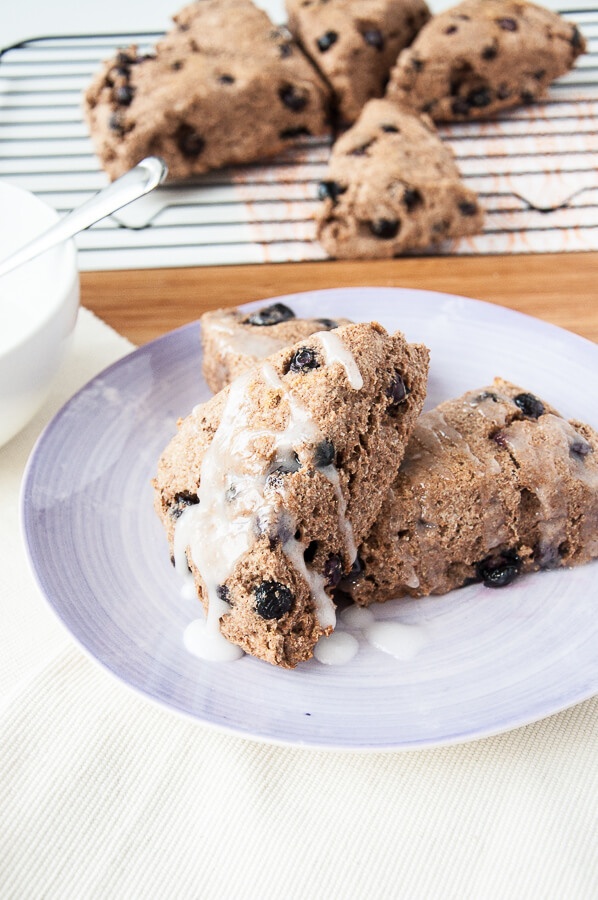 Vegan Whole Wheat Blueberry Scones Recipe - Vegan Family Recipes