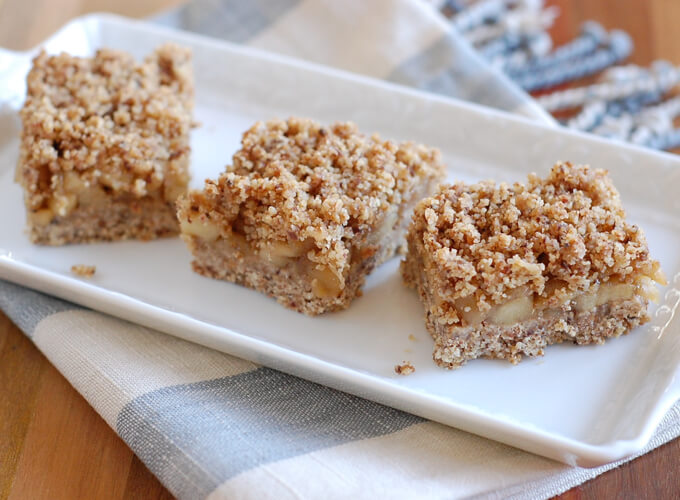 Apple Crumb Bars Recipe - Vegan Thanksgiving Recipes Dinner Desserts
