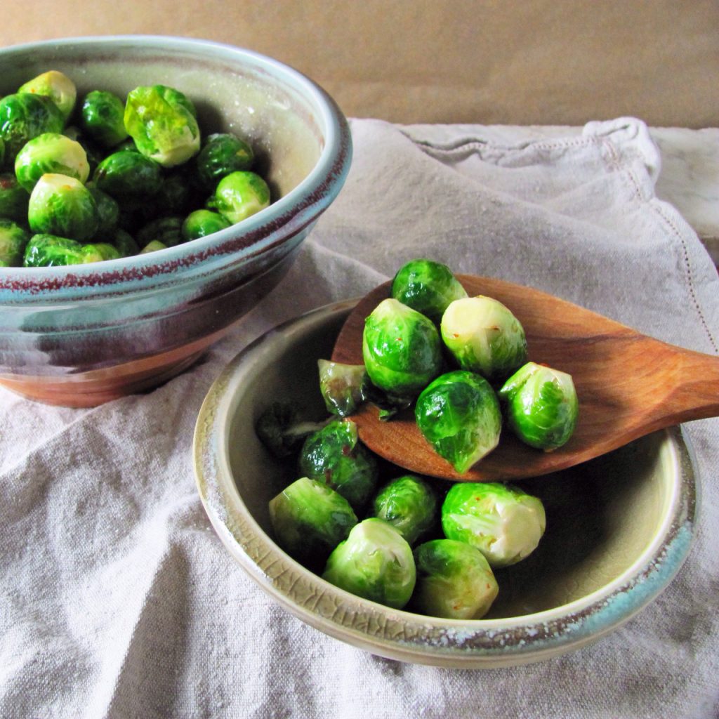 Sweet and Spicy Glazed Brussels Sprouts Recipe - Thanksgiving Round-up
