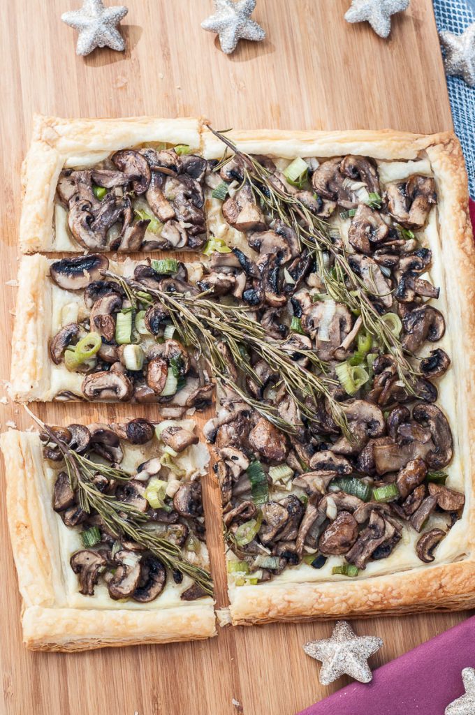 Rosemary Mushroom Tart Recipe Puff Pastry - Vegan Family Recipes