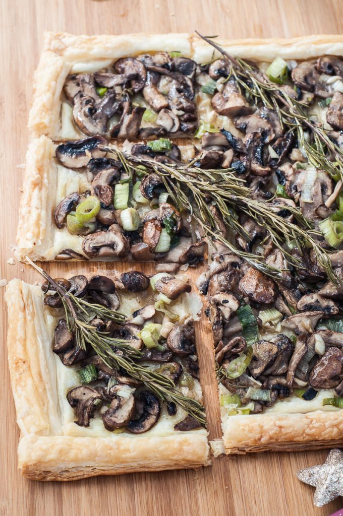 Rosemary Mushroom Tart Recipe Puff Pastry - Vegan Family Recipes