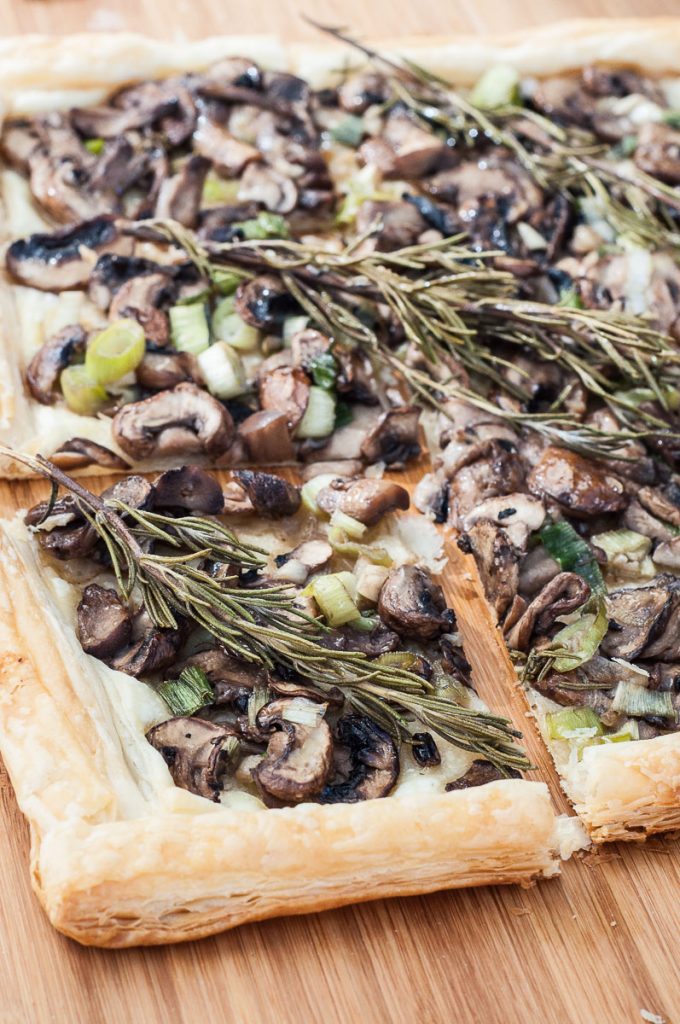 Rosemary Mushroom Tart Recipe Puff Pastry - Vegan Family Recipes