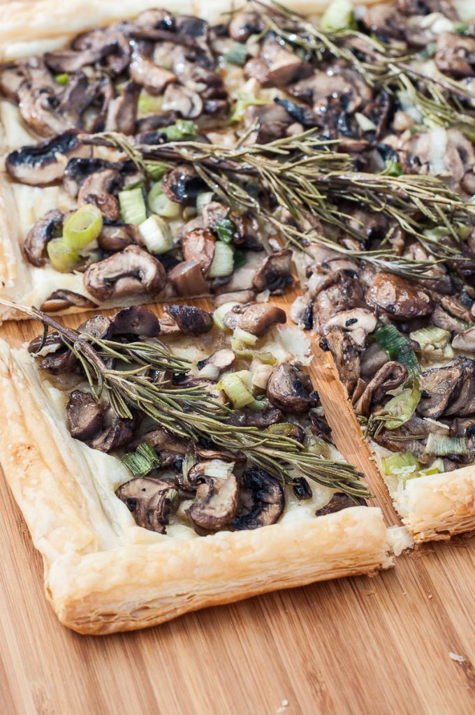 Rosemary Mushroom Tart Recipe Puff Pastry - Vegan Family Recipes