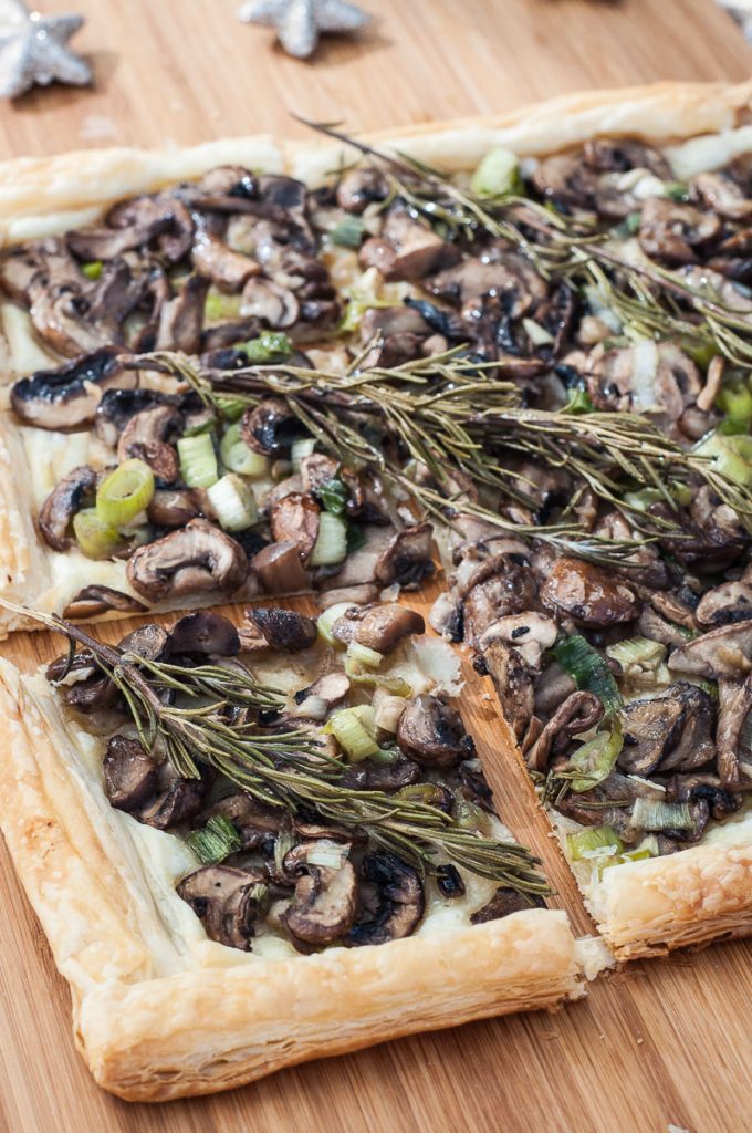 Rosemary Mushroom Tart Recipe Puff Pastry - Vegan Family Recipes