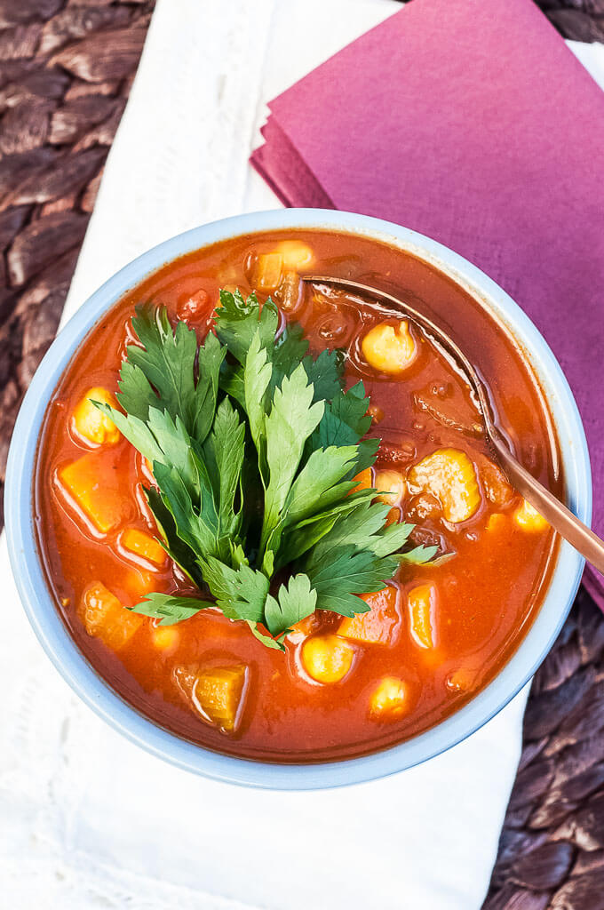 Moroccan Harira Soup Recipe - Vegan Family Recipes #healthy #glutenfree #dinner
