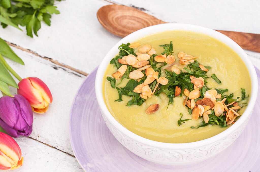 Healthy Potato Pea Soup Recipe #vegan #glutenfree #healthy