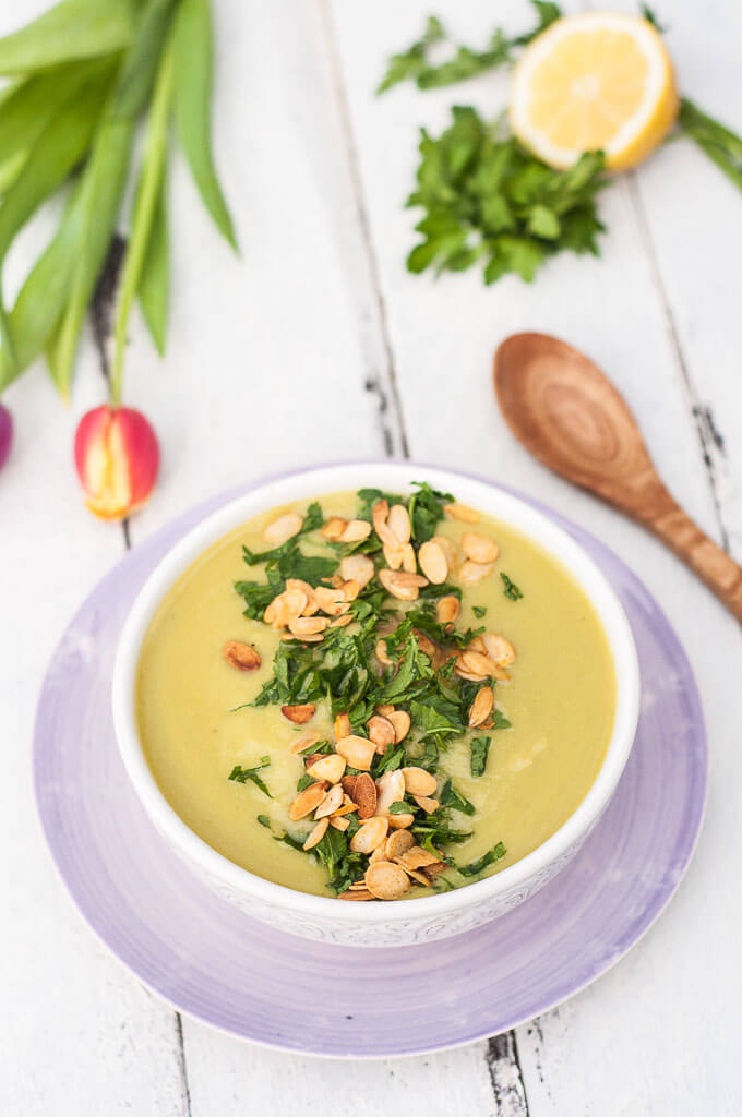 Healthy Potato Pea Soup Recipe #vegan #gf #healthy