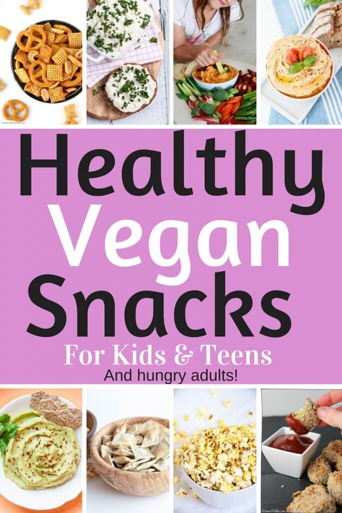 Healthy Vegan Snacks for Kids & Teens (Savory Edition!) #snack #dip #veggies