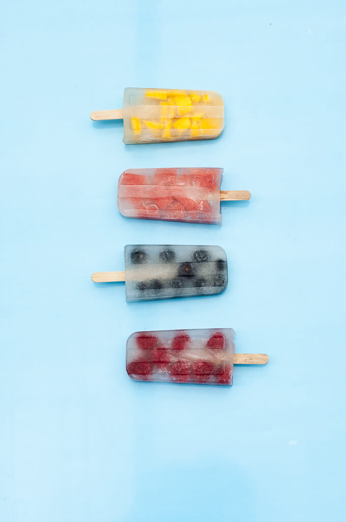 Coconut Coconut Water Popsicles or Ice Pops with fruit - Mango, Watermelon, Raspberries, and Blueberries , Vegan, Gluten-free, Sugar-free and healthy! - Vegan Family Recipes Popsicles or Ice Pops with fruit - Mango, Watermelon, Raspberries, and Blueberries - Vegan Family Recipes
