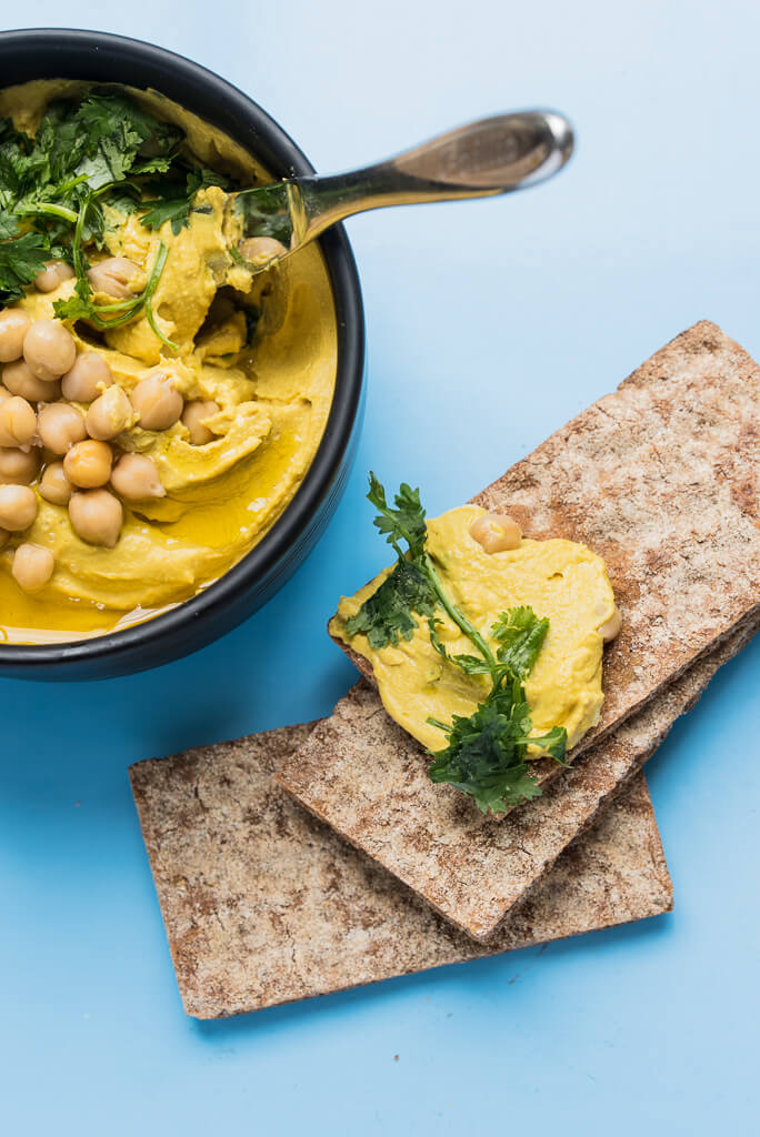 Curry Hummus Recipe - Vegan Family Recipes #dip #chickpeas